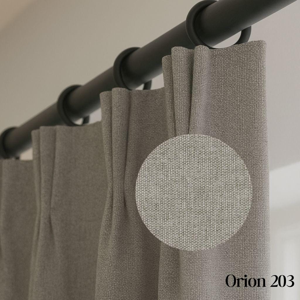 Blackout Linen Feel Curtain, Rod Pocket, Grommet, Hook, Track