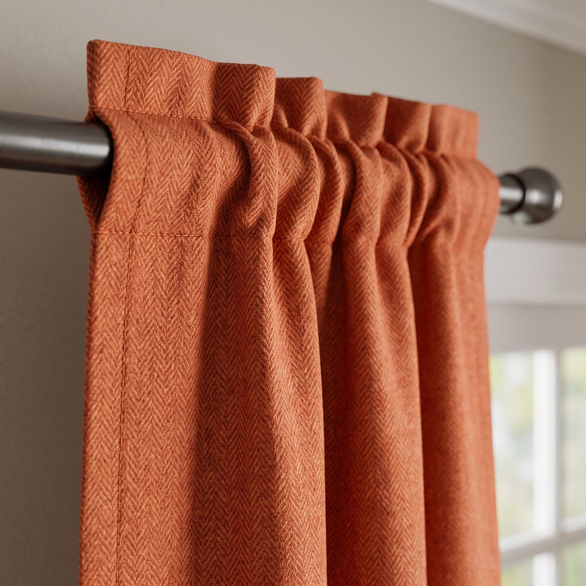 Burnt Orange Textured Curtains, Rust Orange Drapes, Custom Linen Look Curtains, Terracotta Window Curtains, Warm Modern Farmhouse Drapes