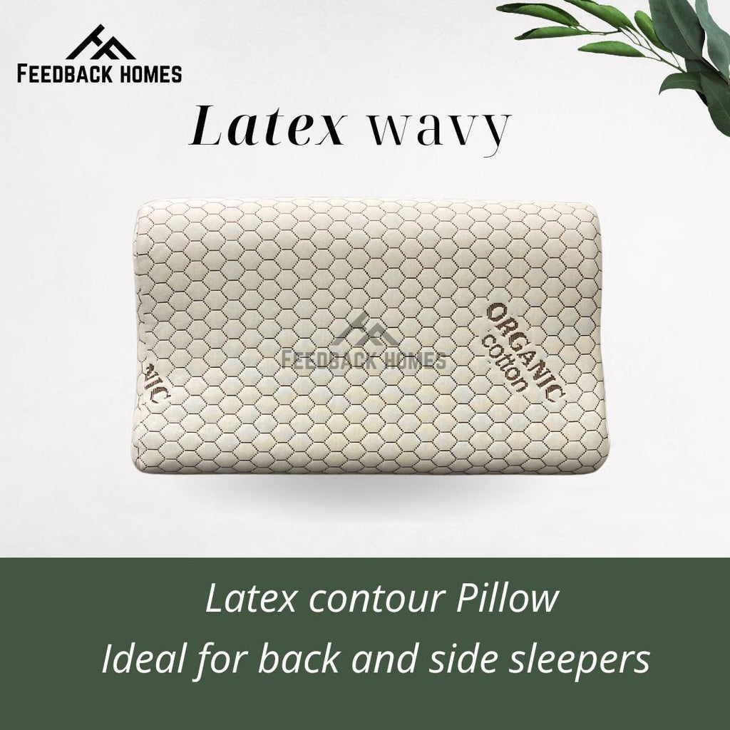 Natural Latex Orthopedic Pillow – Contour Shape with Organic Cotton Cover