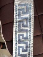 Greek Key Embroidered Trim: 5-Inch Polyester Border Ribbon