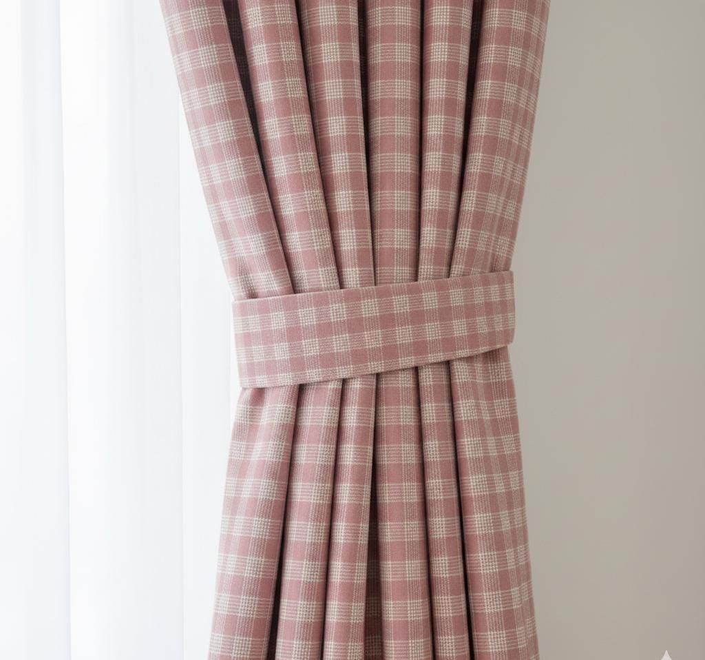 Handmade Plaid Pinch Pleat Curtains – Blackout or Cotton Lined