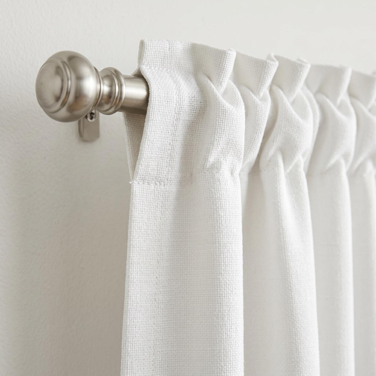 White Cotton Curtains, Custom White Curtain Panels, Cotton Window Drapes, Rod Pocket Back Tab Grommet Hooks Top Curtains