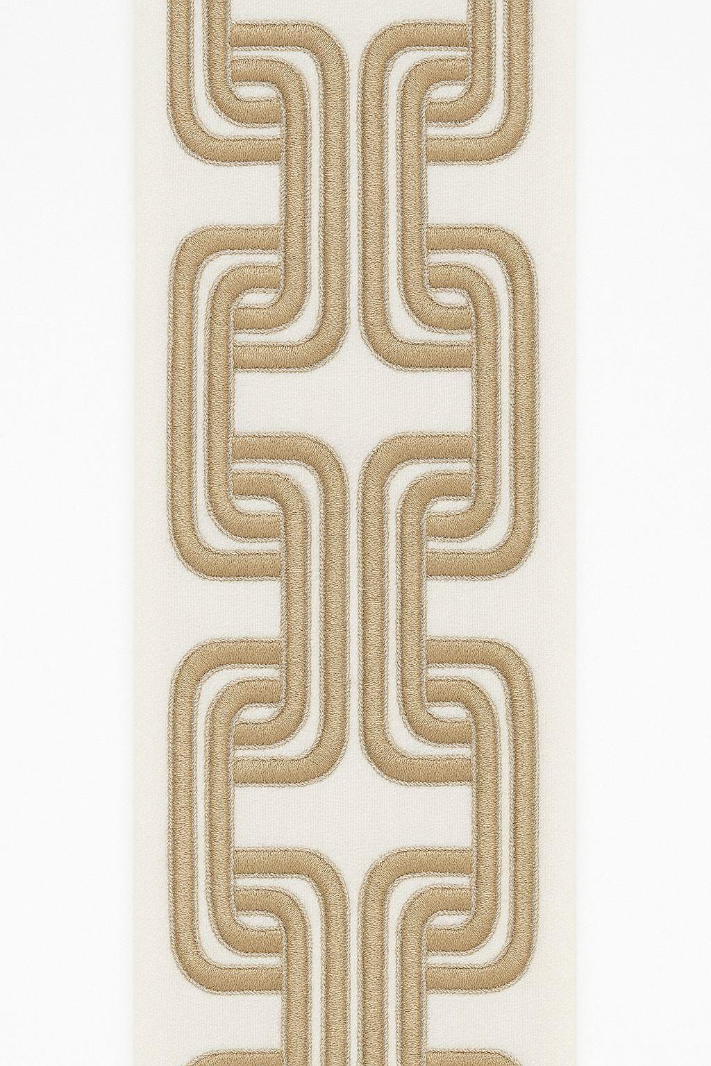 Modern Geometric Embroidered Fabric Trim – 13cm Curtain Border – 4 Color Options