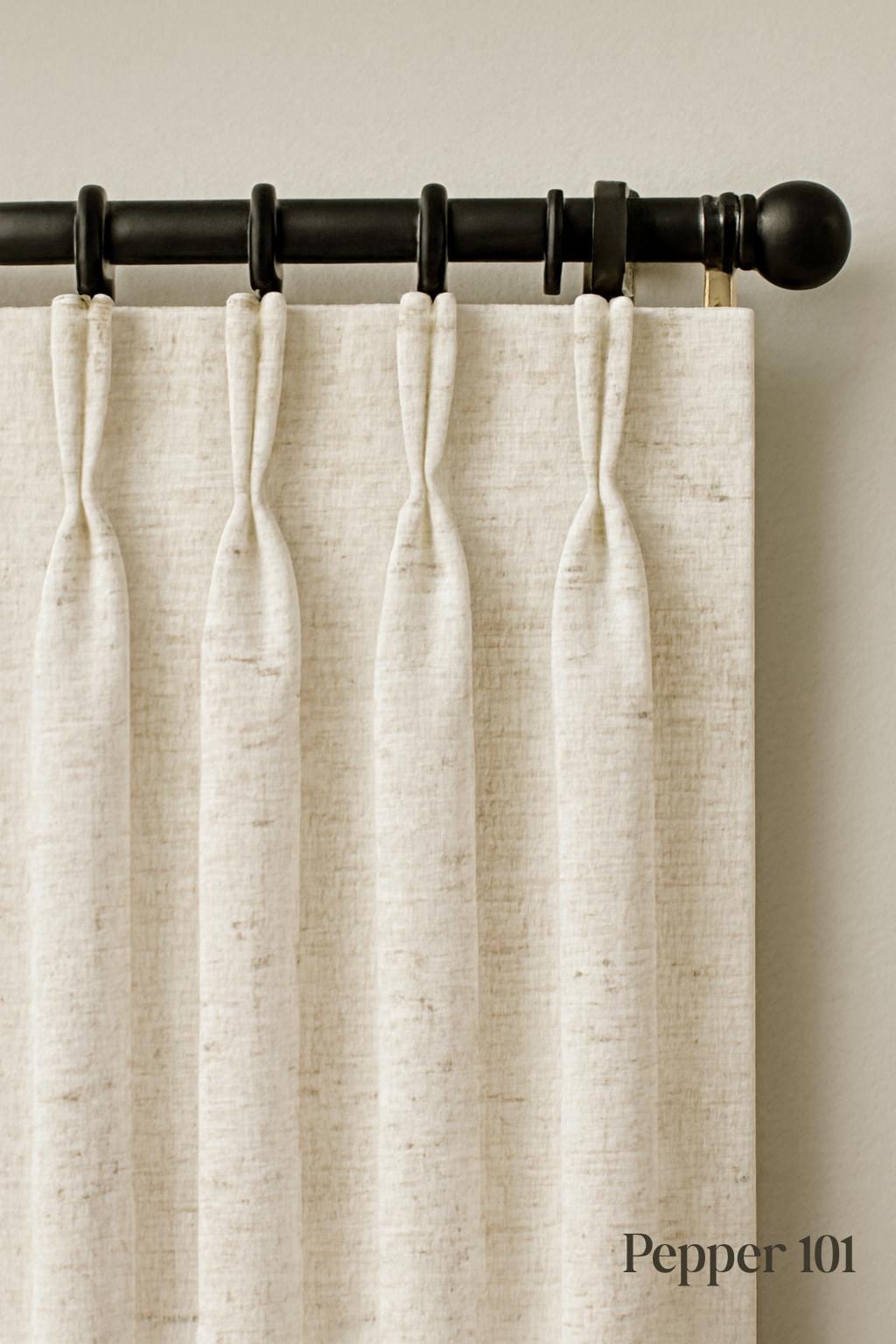 Blackout Linen Feel Curtain, Rod Pocket, Grommet, Hook, Track