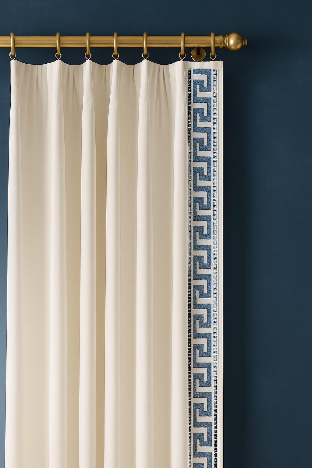 Greek Key Embroidered Trim: 5-Inch Polyester Border Ribbon