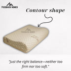 Natural Latex Orthopedic Pillow – Contour Shape with Organic Cotton Cover