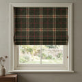 Plaid Roman Shade | Tartan Roman Blind | Custom Roman Shade | Farmhouse Window Shade | Linen Look Roman Curtain
