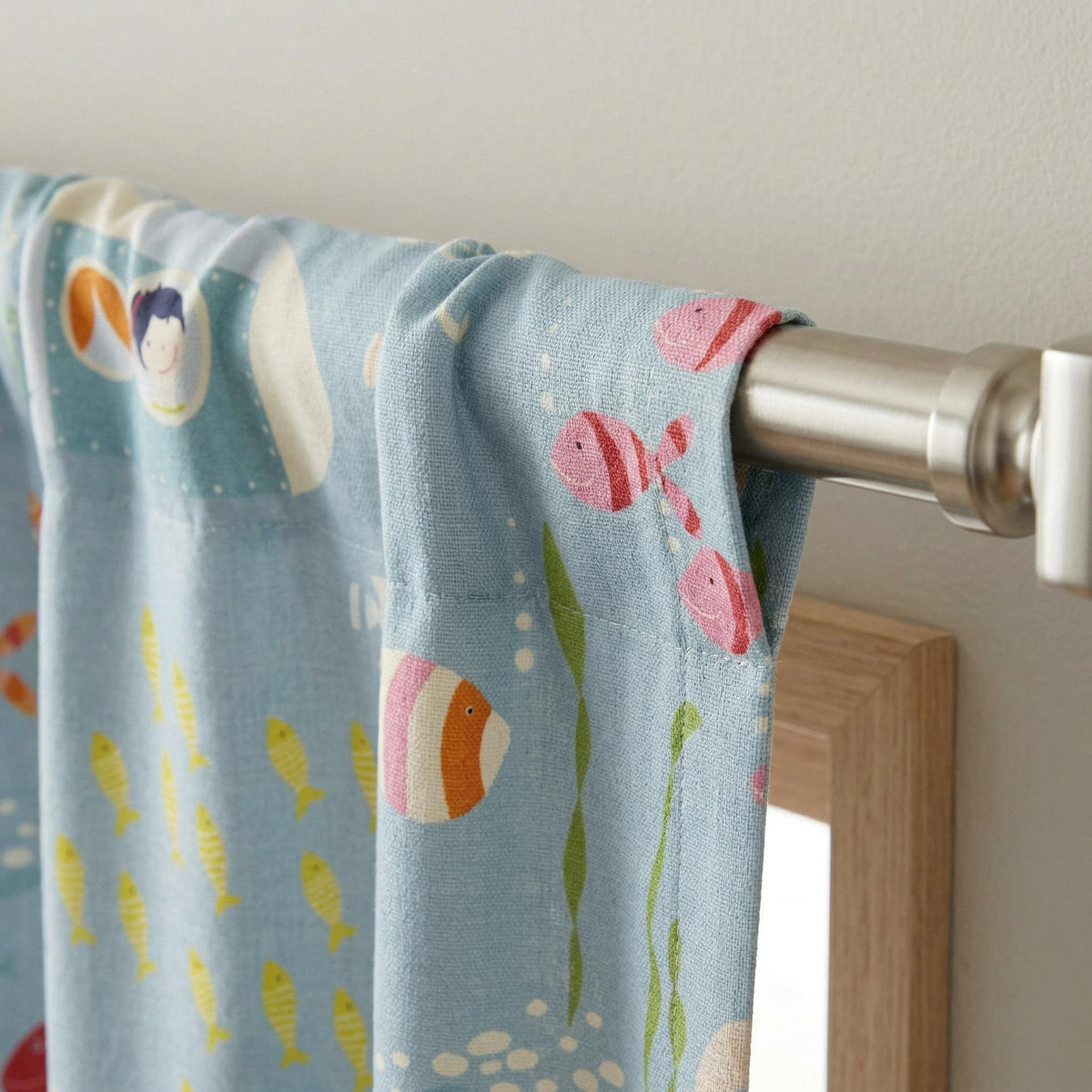 Ocean Kids Curtains – Under the Sea Nursery Drapes – Fish Print Boys Room Curtains – Coastal Nautical Window Panels – Custom Size