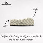 Natural Latex Orthopedic Pillow – Contour Shape with Organic Cotton Cover
