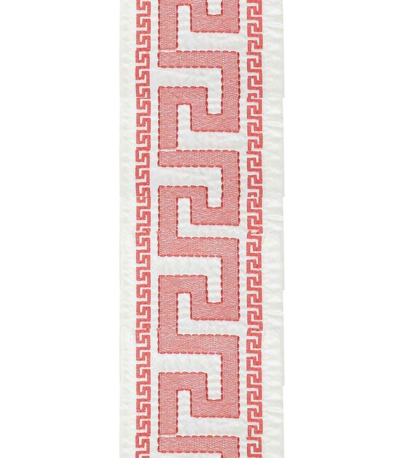 Greek Key Embroidered Trim: 5-Inch Polyester Border Ribbon