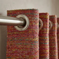 Textured Woven Curtains | Multicolor Boho Rustic Drapes (Custom Size)