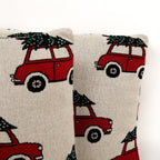 Knitted Christmas Car Cushion Cover | 100% Cotton, Handmade