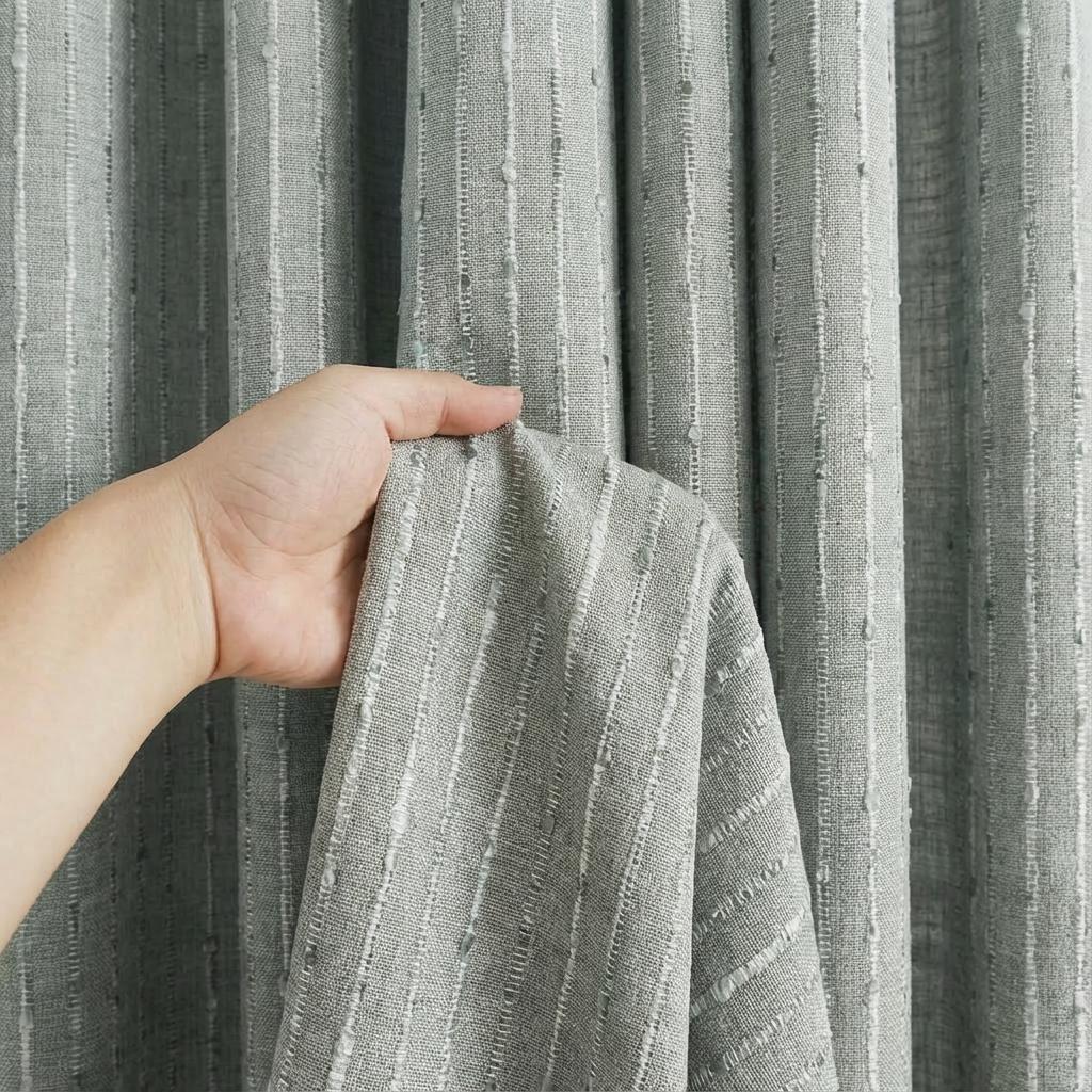 Custom Textured Linen Curtains | Neutral Grey Window Panels | Living Room Drapes | Bedroom Curtains | Made to Order