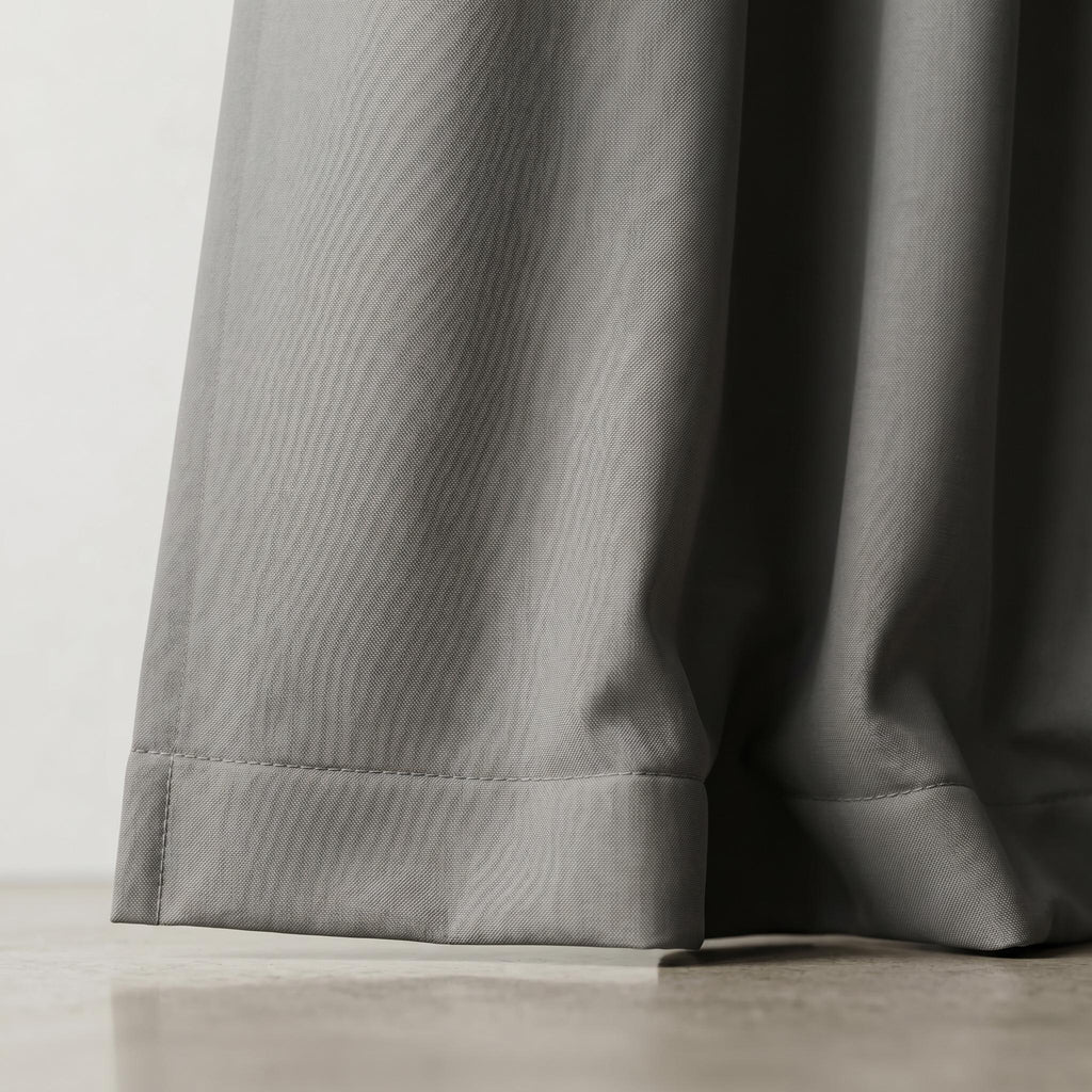 Grey cotton blend  Curtains, Solid Grey Drapes, Neutral Window Panel, Modern Farmhouse Custom Curtains