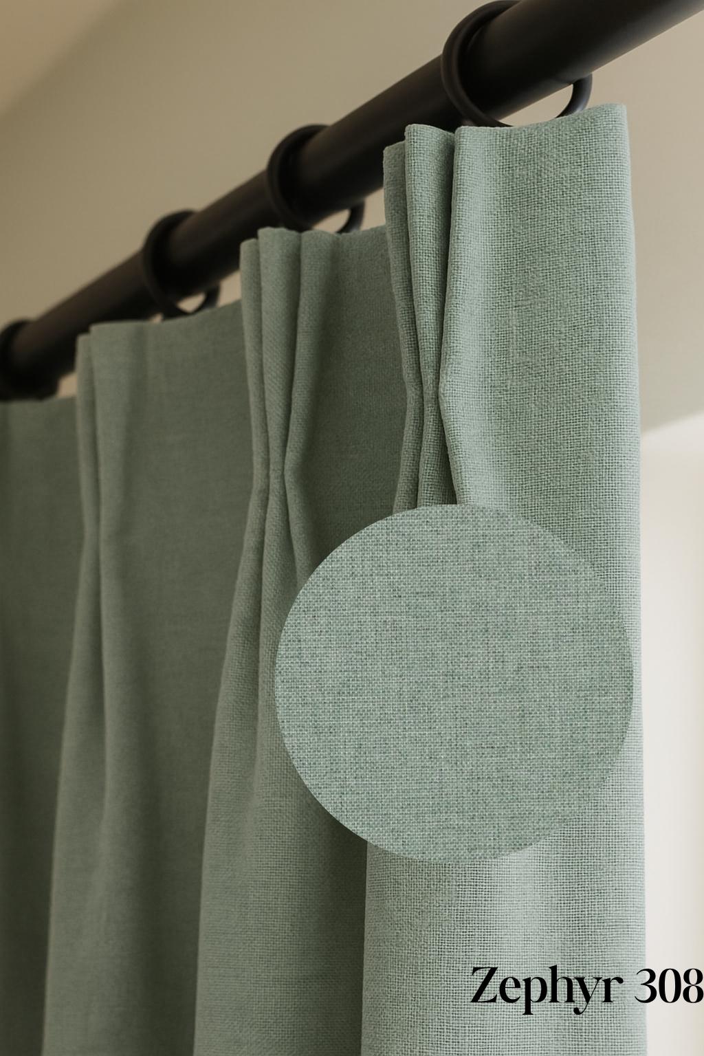 Blackout Linen Feel Curtain, Rod Pocket, Grommet, Hook, Track