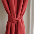Burgundy Herringbone Curtains, Textured Woven Drapes, Custom Window Panels, Deep Red Curtain Panels, Elegant Drapery