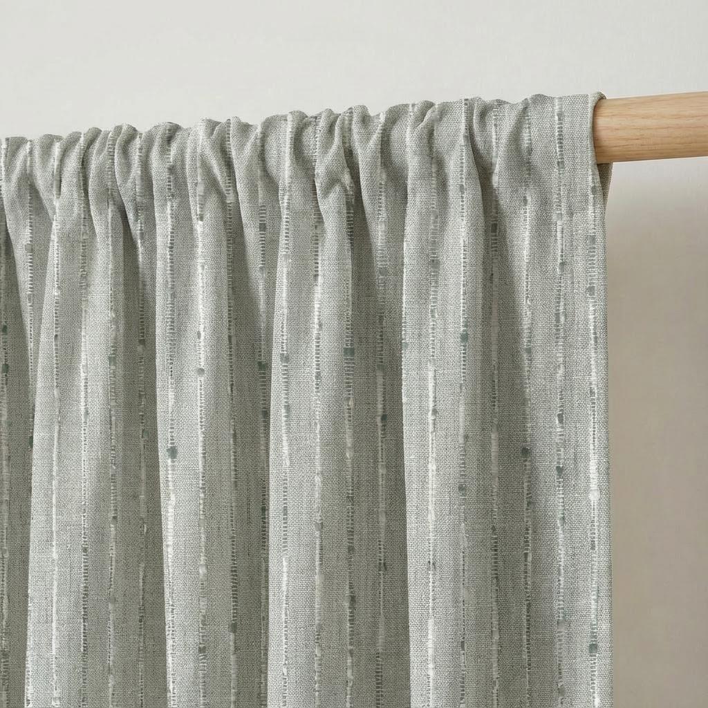Custom Textured Linen Curtains | Neutral Grey Window Panels | Living Room Drapes | Bedroom Curtains | Made to Order