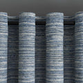 Blue Textured Linen-Look Curtains | Custom Size Woven Drapes (Privacy/Blackout)