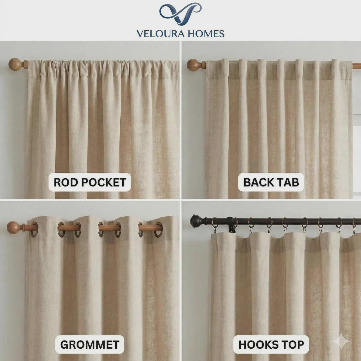 Beige Plaid Drapes, Navy Blue & Beige Check Curtains, Herringbone Grid Custom Window Drapes, Modern Farmhouse Living Room Bedroom Panels