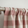 Custom Plaid Curtains, Blush Pink Tartan Check Drapes, Farmhouse Curtain Panels, Light Filtering or Blackout