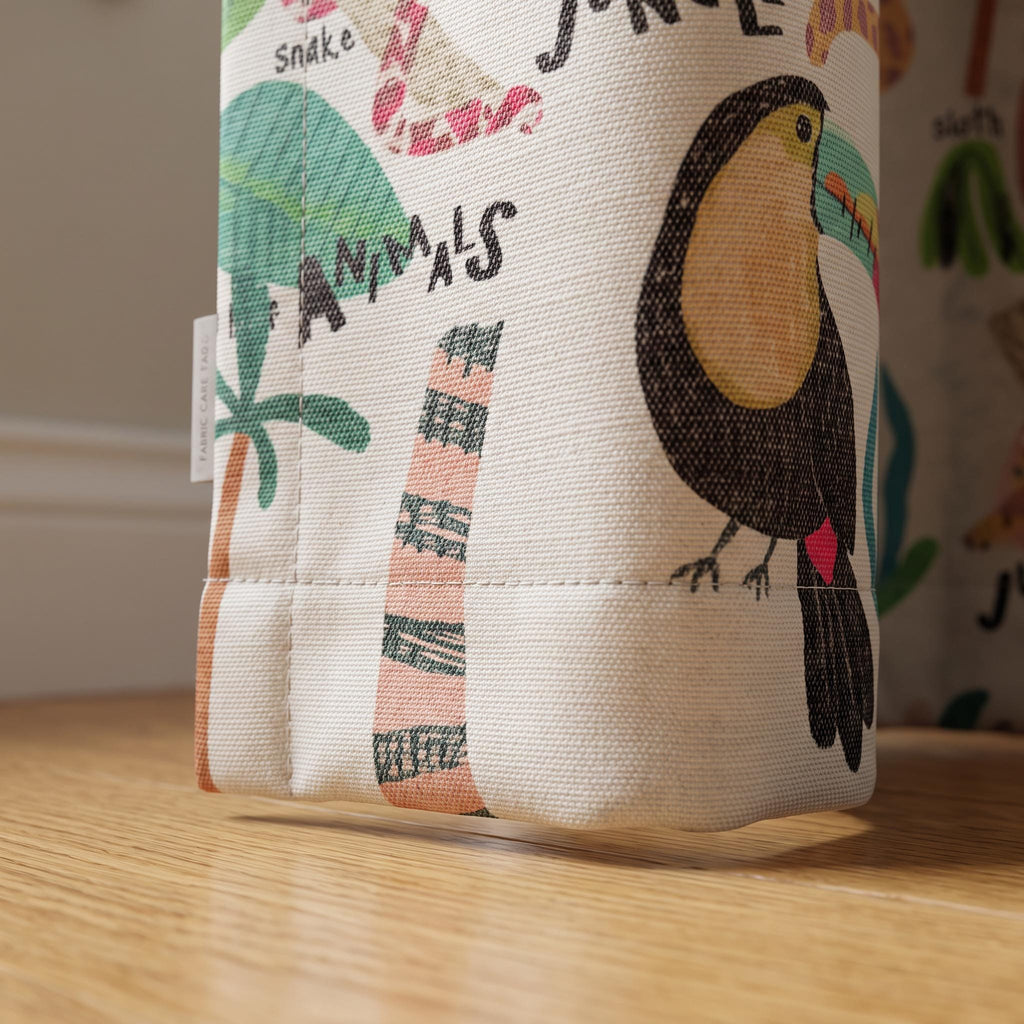Jungle Animal Curtains for Kids Room, Nursery Jungle Curtains, Safari Animal Window Panels, Custom Size Kids Bedroom Drapes