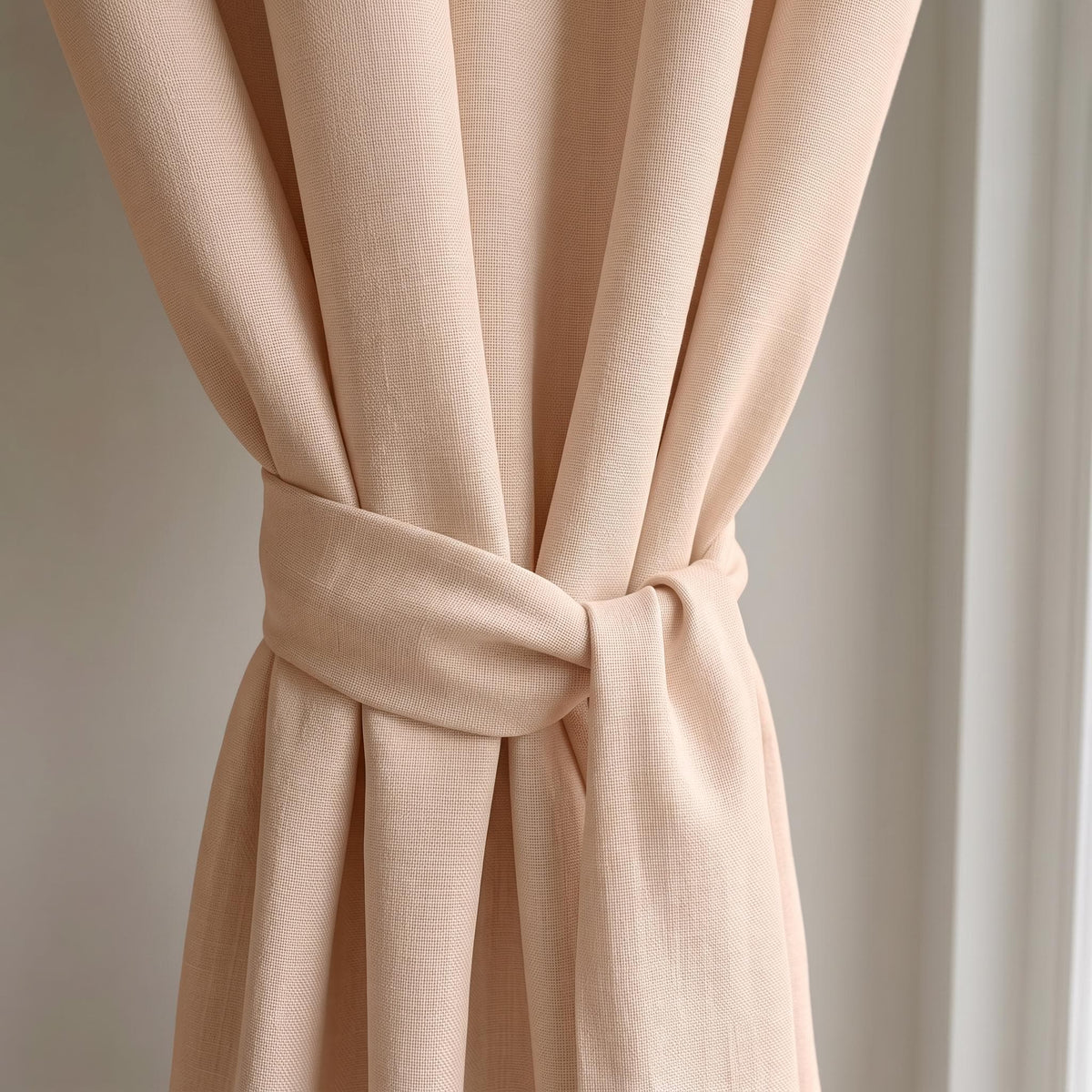 Pure Linen Drapes, Dusty Rose Curtain Panel, Custom Made Organic Living Room Decor