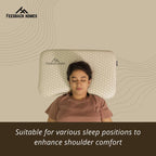 Orthopedic Contour Wing Latex Pillow – Ergonomic Neck & Shoulder Support for Better Sleep, 17x27 Inch