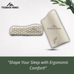 Natural Latex Orthopedic Pillow – Contour Shape with Organic Cotton Cover
