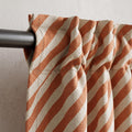 Rust Terracotta Ivory Stripe Curtains, Boho Drapes, Textured Cotton Linen Look Window Curtains, Custom Made Drapery, Warm Neutral Decor