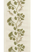 Embroidered Floral Trim: Blue, Gold & Olive Green Cotton-Polyester Jacquard Border