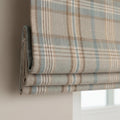 Plaid Roman Shade, Custom Window Shade, Neutral Check Roman Blind, Farmhouse Window Treatment, Corded Roman Shade, Made to Measure