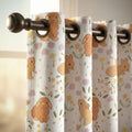 Sheep Nursery Curtains Pink, Baby Girl Farm Animal Window Panels, Custom Kids Blackout Drapes