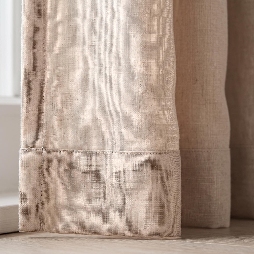 Pure Linen Drapes, Dusty Rose Curtain Panel, Custom Made Organic Living Room Decor